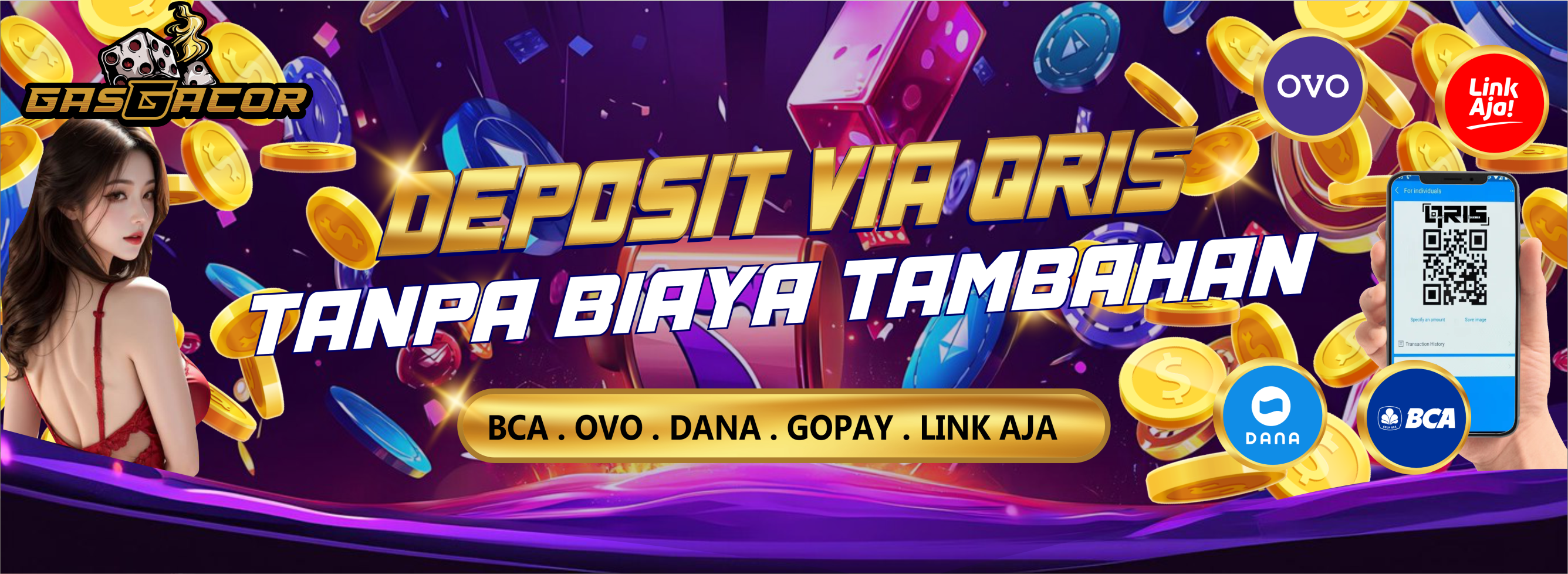 DEPOSIT VIA QRIS TANPA BIAYA TAMBAHAN